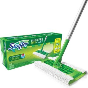 Sweeper Dry Wet Starter Kit, 46"Handle, 10 X 8 Head, Silver/Green, 6/Carton