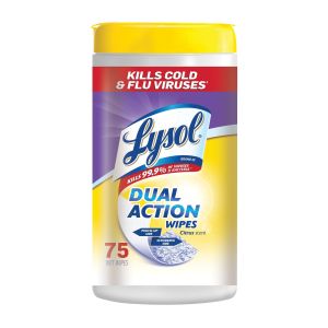 Lysol Dual Action Disinfecting Wipes, Citrus, 75ct"