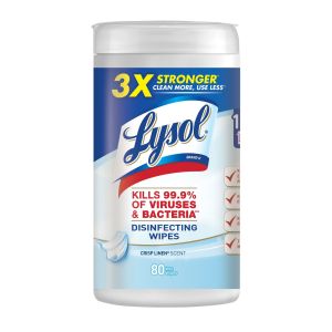 Lysol Disinfecting Wipes, Crisp Linen Scent, 80 Ct | CVS