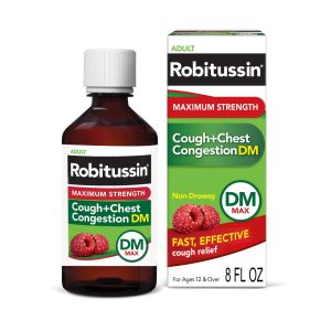 Robitussin Max Strength Non-Drowsy Cough Congestion DM and Cold Medicine, 8 Fl Oz"