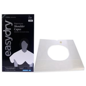 Premium Shoulder Capes - White by Easydry for Unisex - 1 Pc Cape