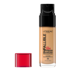 L'Oreal Paris Infallible Fresh Wear 24 Hr Liquid Foundation Makeup, 475 Sun Beige, 1 oz"