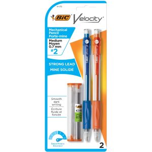 BIC Velocity Original Mechanical Pencil, Medium Point (0.7 mm), 2-Count"