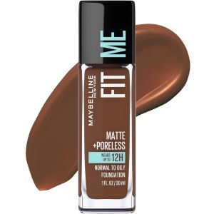 Maybelline Fit Me Matte + Poreless Liquid Foundation Makeup, 375 Java, 1 fl oz"