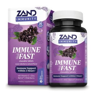 Zand Immune Fast Chews | Boosts Immune Response & Cell Activity w/ EpiCor* & Vitamin C (Elderberry, 30 Count)"