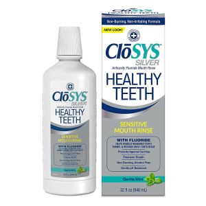 CloSYS Healthy Teeth Oral Rinse Mouthwash, Sensitive Mouth Rinse, 32oz"