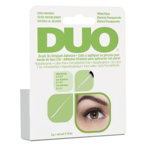 Duo Brush-On Lash Glue, Eyelash Adhesive, White/Clear, Dries Invisibily, 0.18 oz"