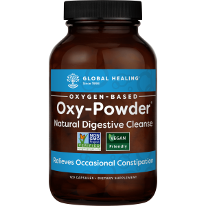 Oxy Powder Colon Cleanse Detox Supplement by Global Healing, 120 Capsules"