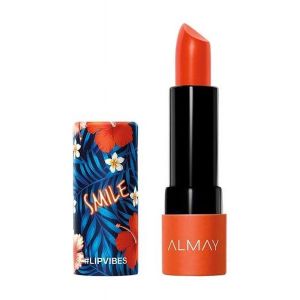 Almay Lip Vibes, Hypoallergenic, Cruelty Free, Oil Free, Fragrance Free, Ophthalmologist Tested Lipstick, with Shea Butter and Vitamins E and C, Smile"