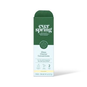 Lemon & Mint Ultra-Concentrated Glass Cleaner - 0.42oz/2ct - Everspring™