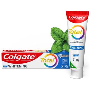 Colgate Total Whitening Toothpaste Gel, Mint, 1 Pack, 5.1 Oz Tube"