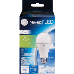 GE Reveal 75 w Dimmable LED Light Bulb