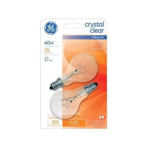 General Electric Crystal Clear 40w Candelabra Base Ceiling Fan Lightbulbs - 2 Ct | CVS