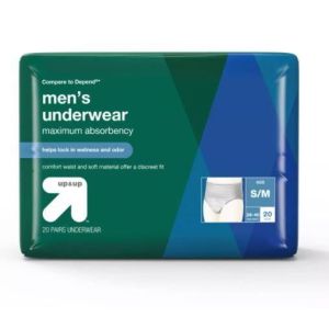 Men's Maximum Absorbency Underwear S/m - Up & Up 2 Packs Total Of 40 Pairs