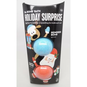 Da Bomb Bath Fizzers Holiday Surprise Santa & Reindeer Bomb Gift Set - 7oz/2pk