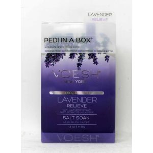 VOESH Pedi in a Box Deluxe 4 Step Pedicure Spa 4-in-1 Set - Lavender Relieve.