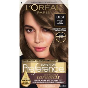 L'Oreal Paris Superior Preference Hi-Lift Permanent Hair Color, UL61 Ultra Light Ash Brown, 1 kit"