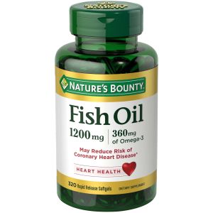 Nature's Bounty Fish Oil Rapid Release Softgels, 1200 Mg, 320 Ct"