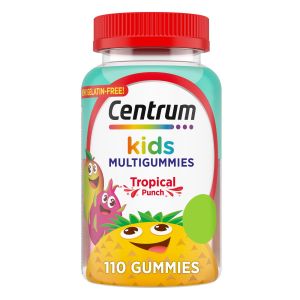 Centrum Multigummies Multivitamin Supplement Gummies, Tropical Punch, 110 Count, for Kids"