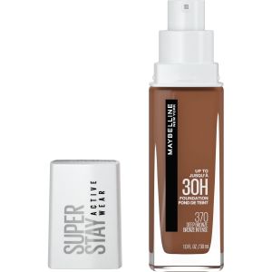 Maybelline Super Stay Liquid Foundation Makeup, Full Coverage, 370 Deep Bronze, 1 fl oz"