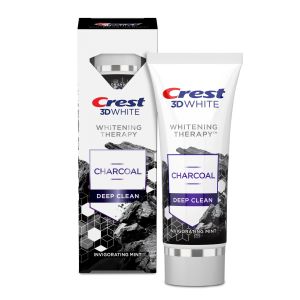 Crest 3D White Therapy Charcoal Deep Clean Fluoride Toothpaste, Invigorating Mint, 3.5 oz"