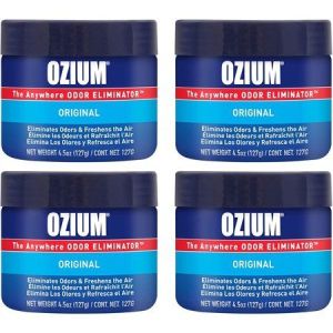 Ozium Smoke & Odor Eliminator Original Scent Air Freshener Gel (4.5 Oz) - 4 Pack