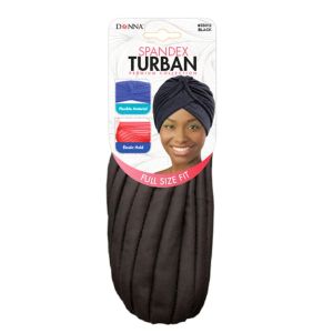 Donna Spandex Black Turban