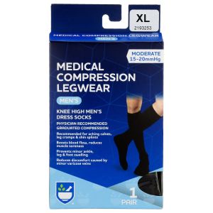 Rite Aid Men's Dress Casual Knee High Socks - Black, XL, 1 Pair