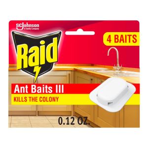 Raid Ant Baits Indoor Ant Insect Killer Traps, 0.12oz, Stocking Stuffers, 4 Count"