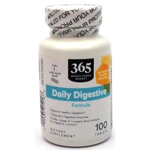 365 Whole Foods Market Dietary Supplement Daily Digestive Formula 100 Tablet