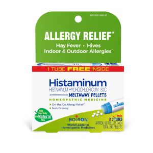 Boiron Histaminum Hydrochloricum 30C Bonus Pack, Homeopathic Medicine for Allergy Relief, Hay Fever, Hives, Indoor & Outdoor Allergies, 240 Pellets"