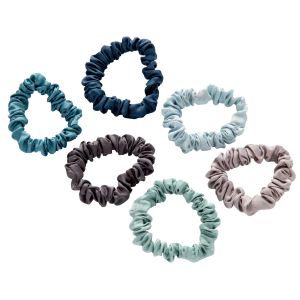 Lokks Blue Mini Scrunchies, 6 pack"