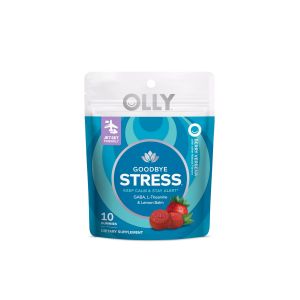 OLLY Goodbye Stress Gummy, GABA, L-Theanine, Lemon Balm, Chamomile, Berry, 10 Ct"