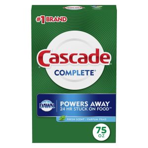 Cascade Complete Powder Dishwasher Detergent, Fresh Scent, 75 oz"