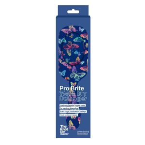 The Knot Dr. for Conair Pro Brite Wet & Dry Detangler Brush, Blue Butterfly Print"