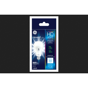 GE Reveal A21 E26 (Medium) LED Bulb Pure Clean Light 75 Watt Equivalence 1 pk