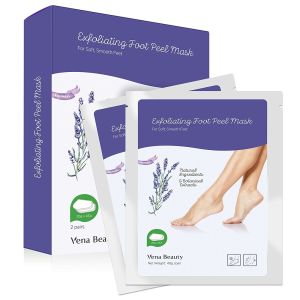 BeaLuz Exfoliating Foot Peel Mask, Lavender (2 Pairs)"