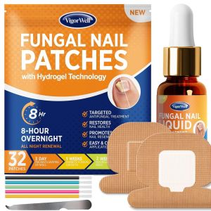 Toenail Fungus Treatment Extra Strength - Nail Fungus Treatment For Toenail, Toe Nail Fungus Treatment Extra Strength, Nighttime Fungal Nail Patches & Fungus Nail Treatment Liquid Set (32patches+15ml)"