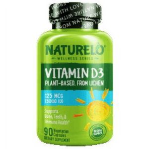 NATURELO Vegan Vitamin D3, 5000 IU"