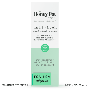 The Honey Pot Company, Feminine Anti-Itch Spray, 1% Pramoxine Hydrochloride, 2.71 fl. Oz."