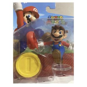 Super Mario 2 Inch Plastic Action Figure with Coin Collectible Toy