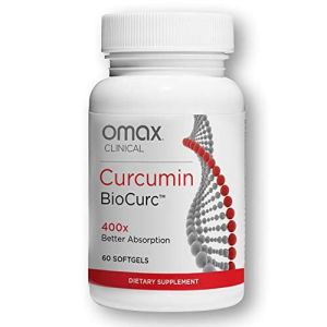 Omax Turmeric Curcumin Supplement Softgel Bioavailable, BioCurc for Joint Pain Relief, Immune Support, Inflammation Support, Antioxidant | 60 Softgels"