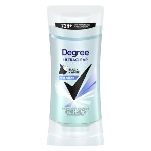 Degree Ultra Clear Long Lasting Women's Antiperspirant Deodorant Stick, Pure Clean, 2.6 oz"