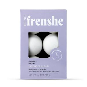 Being Frenshe Milky Moisturizing Bath Bomb Set with Essential Oils - Lavender Cloud - 6ct/3oz