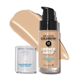 Revlon ColorStay Liquid Foundation Makeup, Normal/Dry Skin, SPF 20, 150 Buff, 1 fl oz."