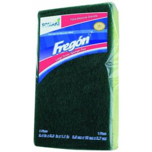 Fregon Jumbo Green Fiber Sponges, 6 per Box