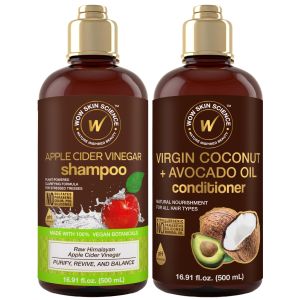 WOW Skin Science Apple Cider Vinegar Shampoo & Coconut + Avocado Oil Conditioner Duo 16.9 oz