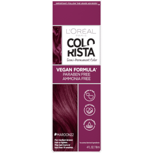 L'Oreal Paris Colorista Semi Permanent Hair Color, Maroon"