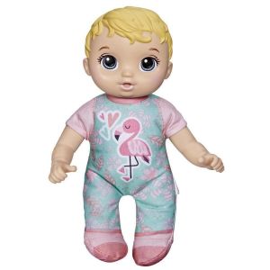 Baby Alive Cute ‘n Cuddly Baby Doll 9.5-Inch First Baby Doll Kids 18 Months and up Soft Body Washable Toy Blonde