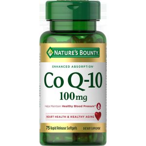 Nature's Bounty CoQ10 100 mg Rapid Release Softgels for Heart Health Support, 75 Ct"